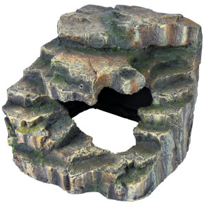 Decor Pentru Terariu, Colt De Stanca Cu Pestera Si Platforma, 19x16x18 cm, 76195