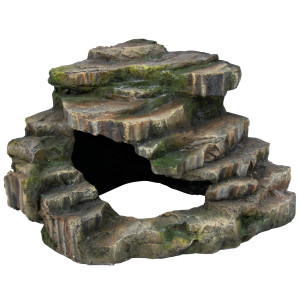 Decor Pentru Terariu, Colt De Stanca Cu Pestera Si Platforma, 24x19x25 cm, 76196
