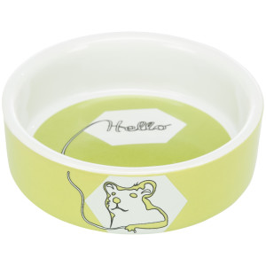 Castron Ceramic Pentru Hamsteri, Hello, 90 ml/ 8 cm, Diferite Culori, 60734