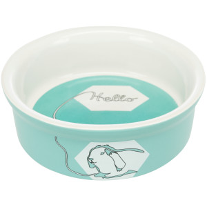 Castron Ceramic Pentru Iepuri, Hello, 240 ml/ 12 cm, Diferite Culori, 60736
