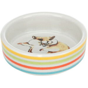 Castron Ceramic Comic-Hamster, 80 ml/8 cm, Multicolor/Crem, 60801