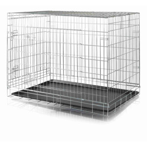 (-15%) Cusca Metalica Pentru Caini, M-L: 93x69x62 cm, 3924	