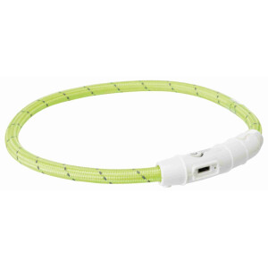 Zgarda Cu Led, Incarcare USB, L-XL: 65 cm/7 mm, Verde, 12702