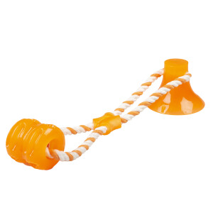 Jucarie Pentru Caini, Tug'n Chew Cu Ventuza, 40 x 10.3 x 10.3 cm, Portocalie,12425