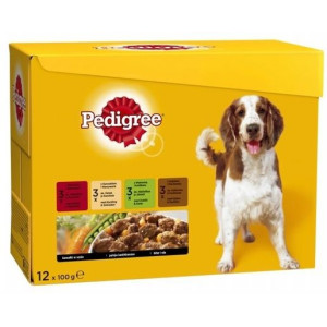Hrana Umeda Pentru Caini, Pedigree Adult, Mix Carne In Sos, 12x100 g