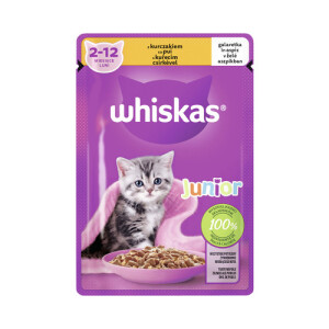 Hrana Umeda Pentru Pisici, Whiskas Junior, Pui In Aspic, 85 g