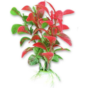 Planta Artificiala Pentru Acvariu, 10 cm, Verde/Rosu, 1B03