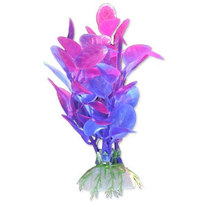 Planta artificiala Pentru Acvariu, Blister, 10 cm, Violet/Roz, 1B04