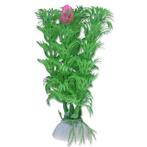 Planta Artificiala Pentru Acvariu, Blister, 10 cm, Verde/Roz, 1B06