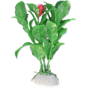 Planta Artificiala Pentru Acvariu, Blister, 10 cm, Verde/Rosu, 1B17