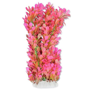 L(-19%)Planta Artificiala Pentru Acvariu, 40 cm, Verde/Roz, 4F28	