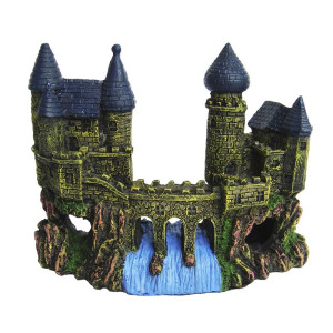 L(-19%)Decor Pentru Acvariu, Castel Cu Pod, 16x6x12.5 cm, R005