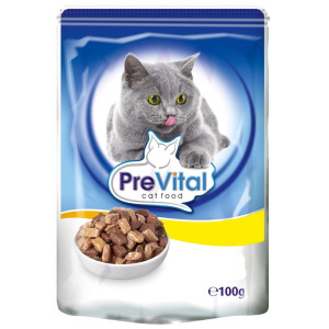 Hrana Umeda Pentru Pisici, Prevital, Cu Pui, 100 g	