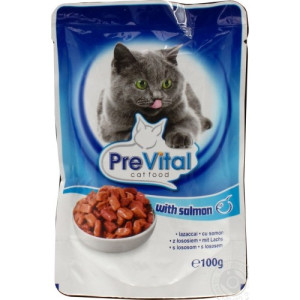Hrana Umeda Pentru Pisici, Prevital, Cu Somon, 100 g	