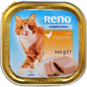 Hrana Umeda Pentru Pisici, Reno Complete Menu, Pate Cu Pui, 100 g	