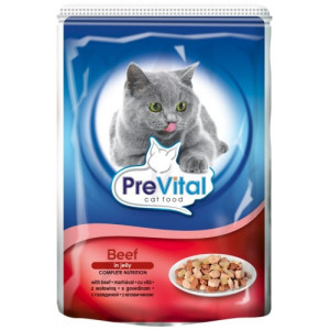 Hrana Umeda Pentru Pisici, Prevital, Cu Vita In Jeleu, 100 g	