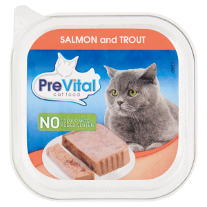 Hrana Umeda Pentru Pisici, Prevital, Pate Cu Somon Si Pastrav, 100 g	