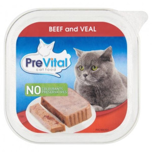 Hrana Umeda Pentru Pisici, Prevital, Pate Cu Vita Si Vitel, 100 g	