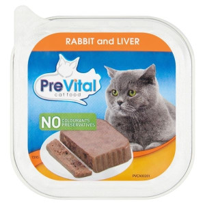 Hrana Umeda Pentru Pisici, Prevital, Pate Cu Iepure Si Ficat, 100 g	
