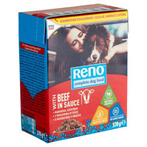 Hrana Umeda Pentru Caini, Reno Tetrapack, Adult, Cu Vita In Sos, 370 g