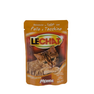 Hrana Umeda Pentru Pisici, Lechat, Cu Pui Si Curcan, 100 g
