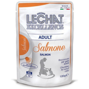 Hrana Umeda Pentru Pisici, LeChat Excellence Adult, Cu Somon, 100 g	