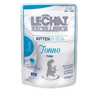 Hrana Umeda Pentru Pisici, LeChat Excellence Kitten Junior, Cu Ton, 100 g	
