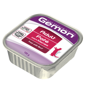 Hrana Umeda Pentru Pisici Gemon Adult, Pate Cu Vita, 100 g