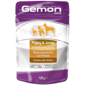Hrana Umeda Pentru Caini, Gemon Puppy And Junior, Pui, 100 g