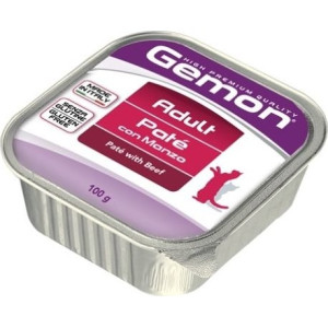 Hrana Umeda Pentru Pisici Gemon Adult, Pate Cu Vita, 100 g