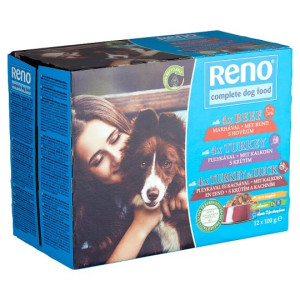 Hrana Umeda Pentru Caini, Reno Adult, Mix Carne, 12x100 g