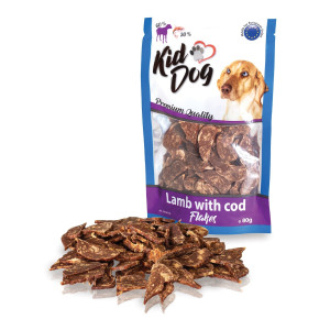 Recompense Pentru Caini, Fulgi De Miel Cu Cod, 80 g, A04723