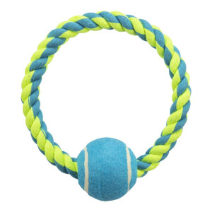 Jucarie Pentru Caini, Inel Sfoara Cu Minge De Tenis,  6 cm/18 cm/125 g 3266
