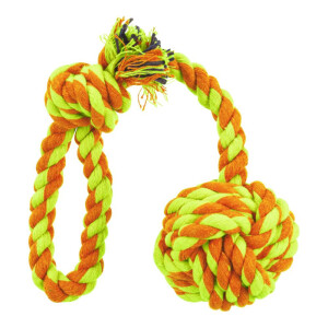 Jucarie Pentru Caini, Sfoara Cu Minge Tesuta, 5.5 cm/30 cm 3268