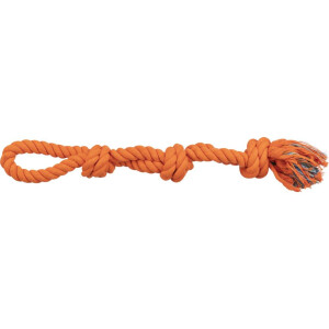 Jucarie Pentru Caini, Sfoara Dubla Cu Noduri Si Maner, 500 g/60 cm 3275	