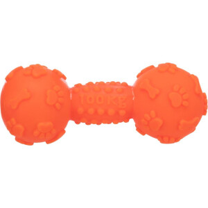 Jucarie Pentru Caini, Gantera, Vinil, 15 cm, Portocaliu, 3361