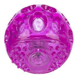 Jucarie Pentru Caini, Minge Luminoasa, 6 cm, Roz, 33642