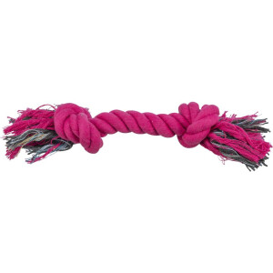 Jucarie Pentru Caini, Sfoara Cu 2 Noduri Mari 26 cm/125 g, Roz, 3272