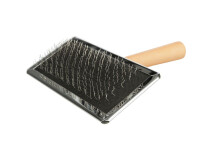 Perie Soft Cu Pieptene De Curatat, Maner Lemn, 11x14 cm, 2356