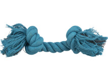 Jucarie Pentru Caini, Sfoara Cu 2 Noduri Mijlocii, 20 cm/50 g, Albastru, 3271	