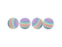 Jucarie Pentru Pisici, Set 4 X Mingi Curcubeu, 4 cm 4097	