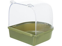 Cadita Acoperita Pentru Pasari, Plastic, Semicerc, 15x13x13 cm, Diverse Culori, 5401