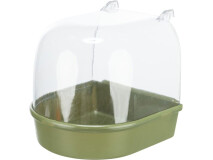 Cadita Acoperita Pentru Pasari, Plastic, Semicerc, 15x13x13 cm, Diverse Culori, 5401