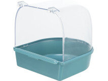 Cadita Acoperita Pentru Pasari, Plastic, Semicerc, 15x13x13 cm, Diverse Culori, 5401