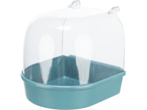 Cadita Acoperita Pentru Pasari, Plastic, Semicerc, 15x13x13 cm, Diverse Culori, 5401