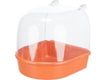 Cadita Acoperita Pentru Pasari, Plastic, Semicerc, 15x13x13 cm, Diverse Culori, 5401
