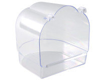 Cadita Acoperita Pentru Pasari, Plastic, Semicerc, Transparent, 13x12x13 cm, 5402
