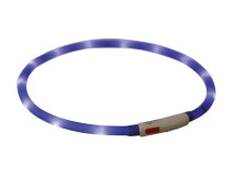 Zgarda Cu Led, Incarcare USB, XS-XL: 70 cm/10 mm, Albastru, 12642