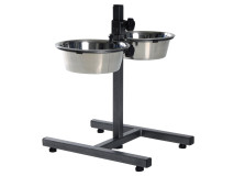 Stativ Reglabil Cu 2 Castroane Inox, 2x1.8 l/20 cm, 24921