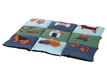 Covoras Patchwork, 80x55 cm, Albastru/Gri 37069	